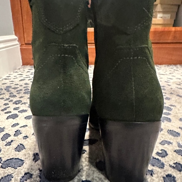 MARC FISCHER Gona Western Booties Dark Green Sz 8.5 Original Price $239 - Picture 5 of 9
